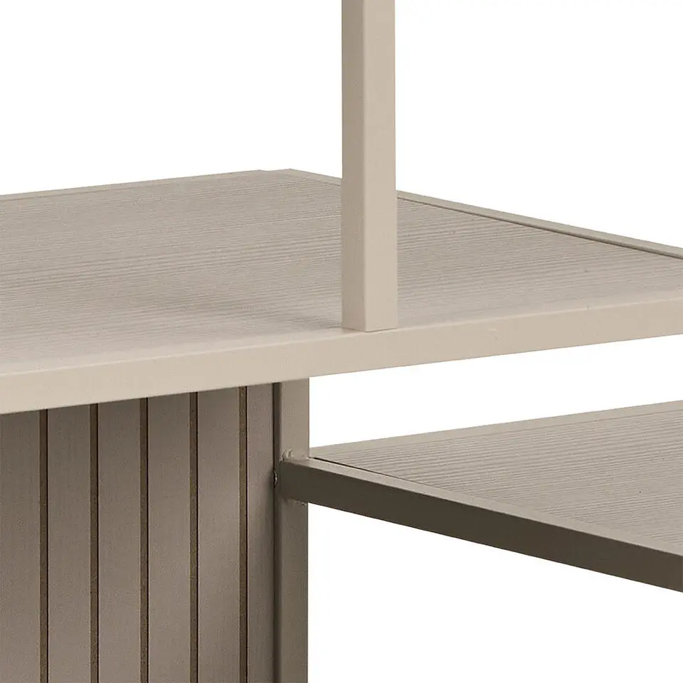 Hioshop Sea wandkast 4 planken grijs
