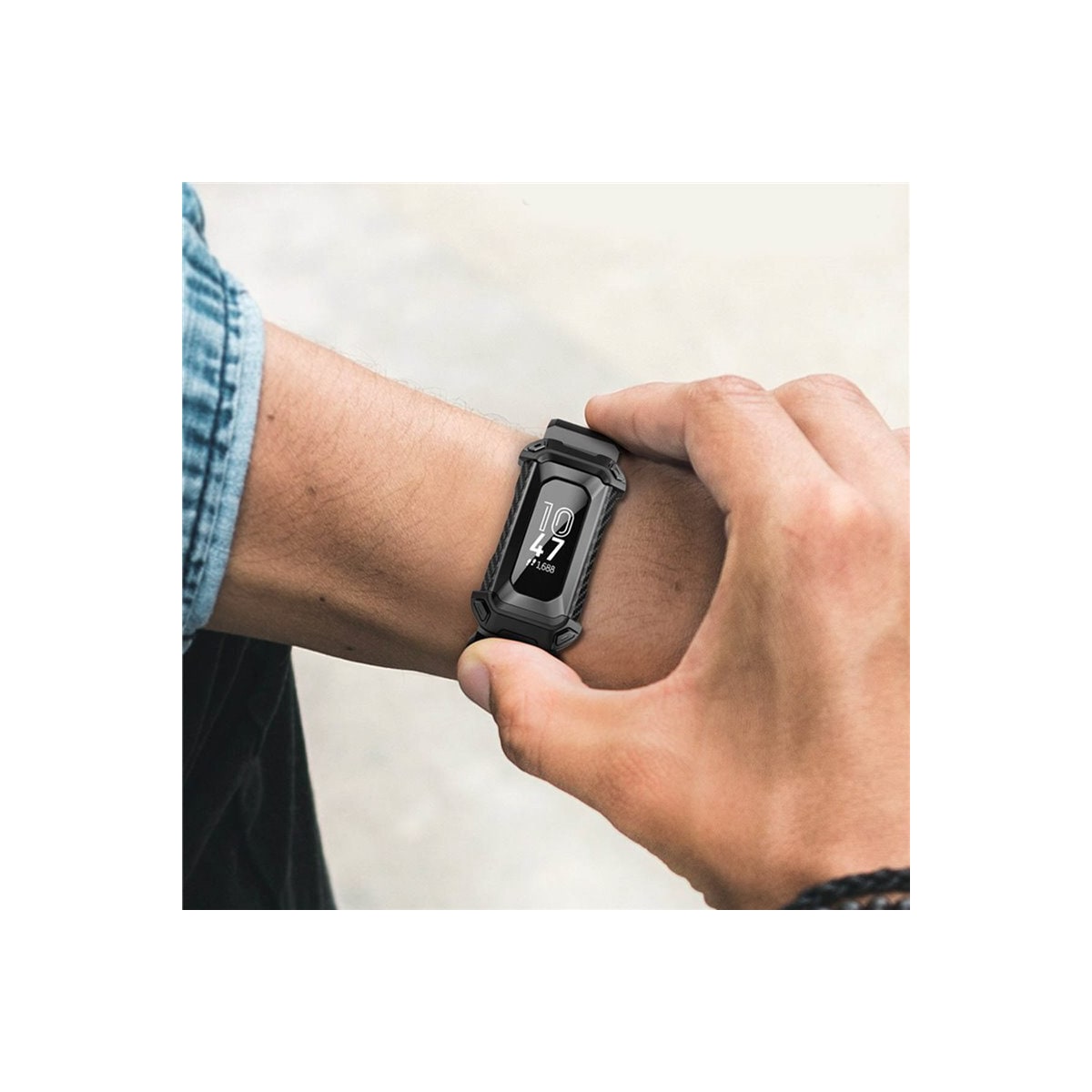 SUPCASE UB Pro armbånd Fitbit Inspire 2 - Svart