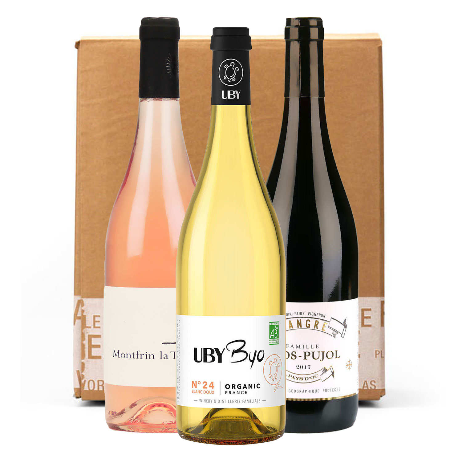 Coffret découverte 3 bouteilles de vins d'Occitanie