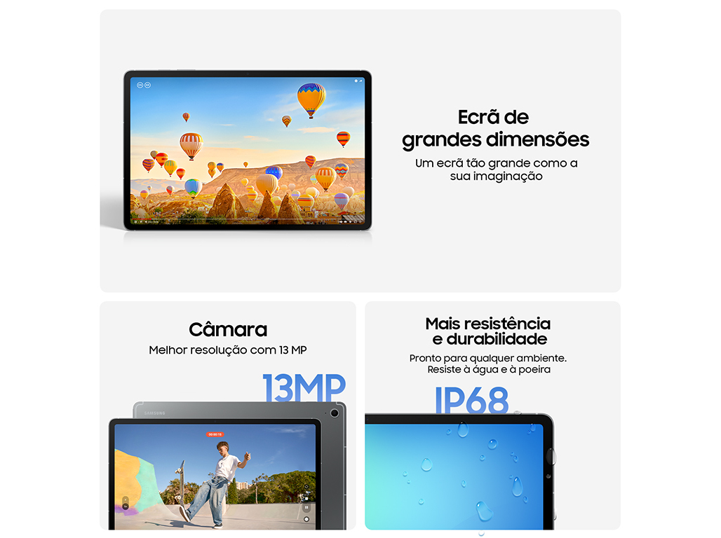 TABLET SAMSUNG GALAXY TAB S10 FE  CINZA 128GB