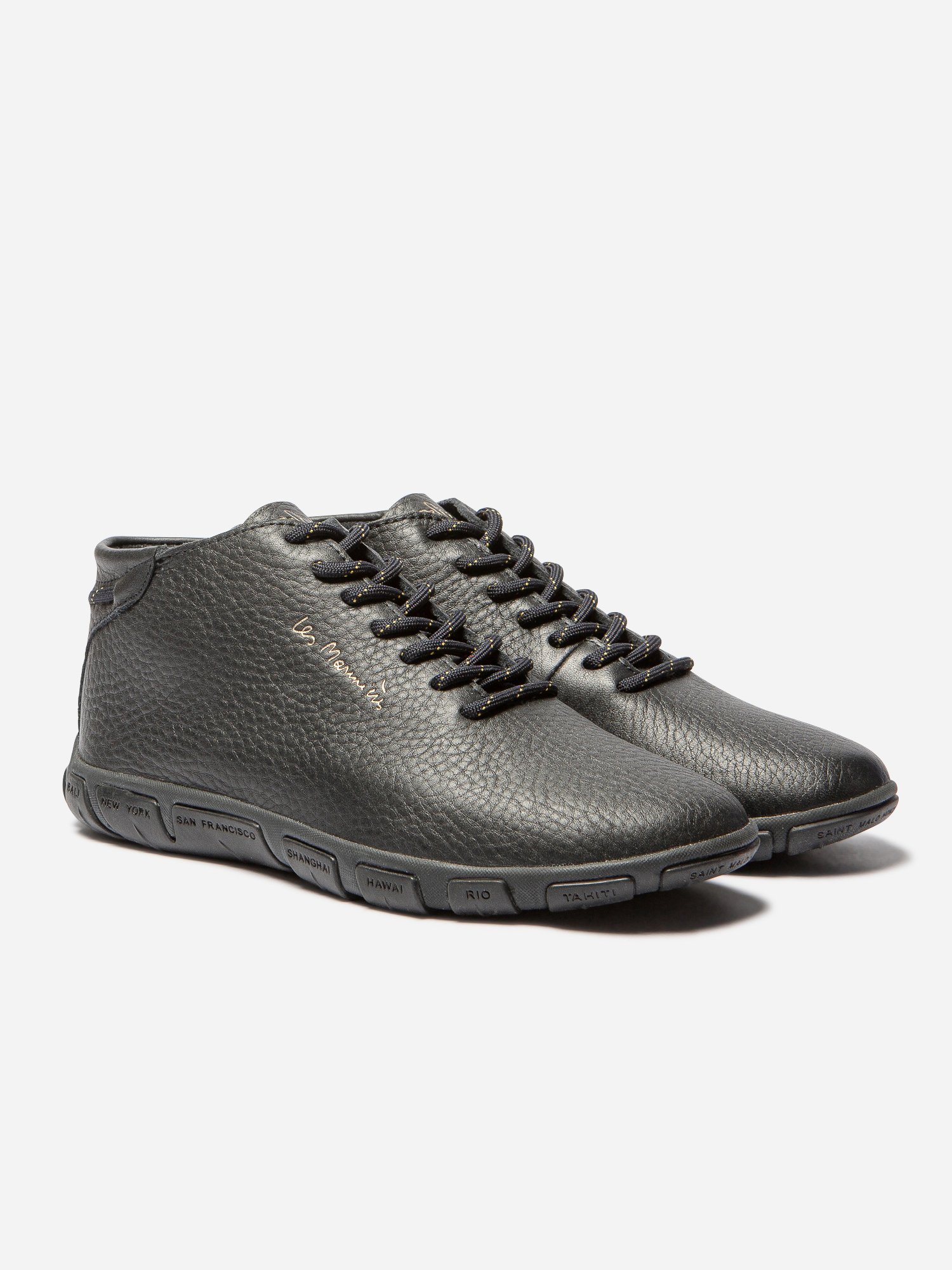 Tennis Montantes Femme Confort Marine Détail Or