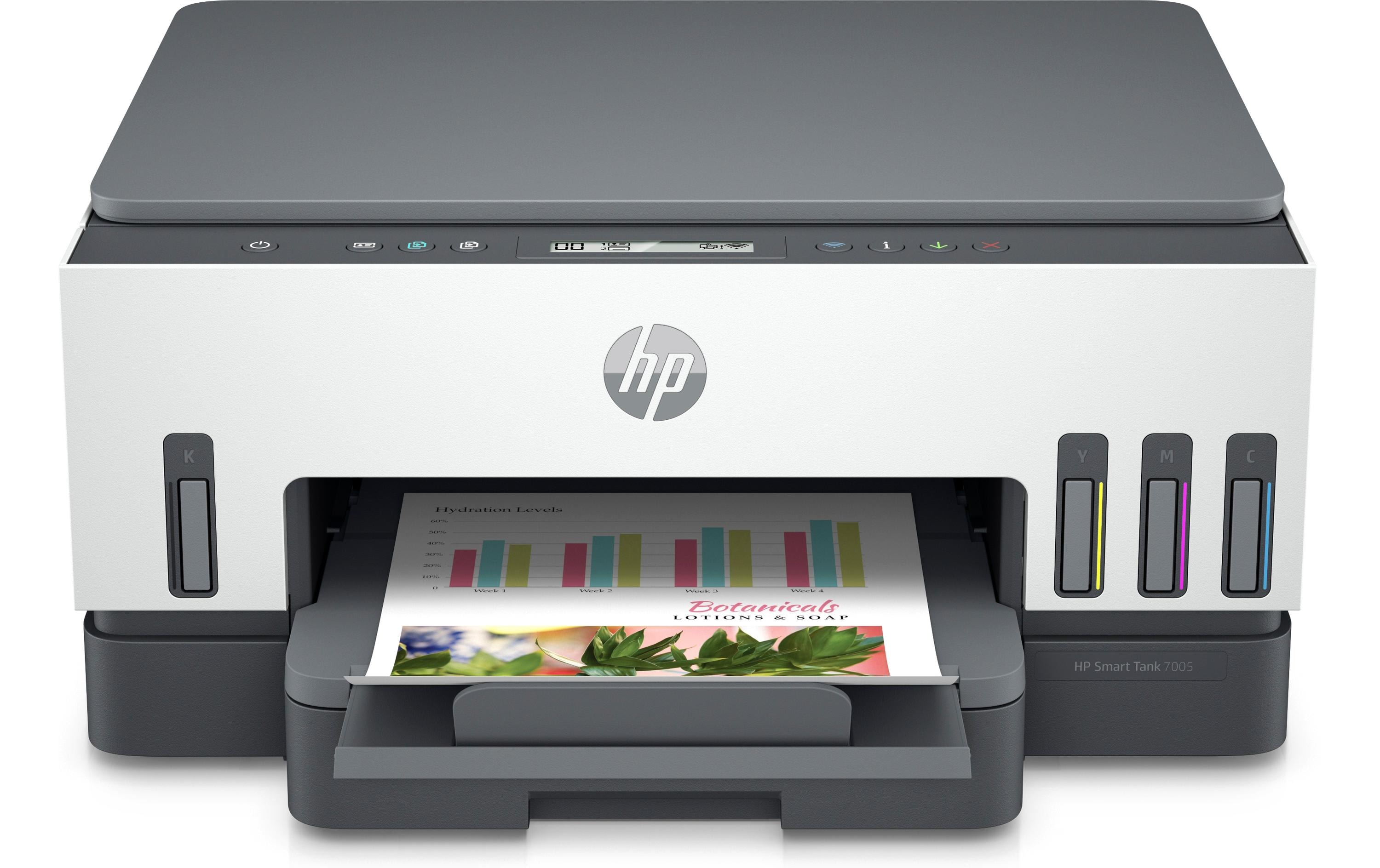 Multifunktionsdrucker Smart Tank Plus 7005 All-in-One<br>3-in-1-Drucker mit USB, WLAN und Bluetooth-Konnektivität sowie intelligentem Farbtank-System