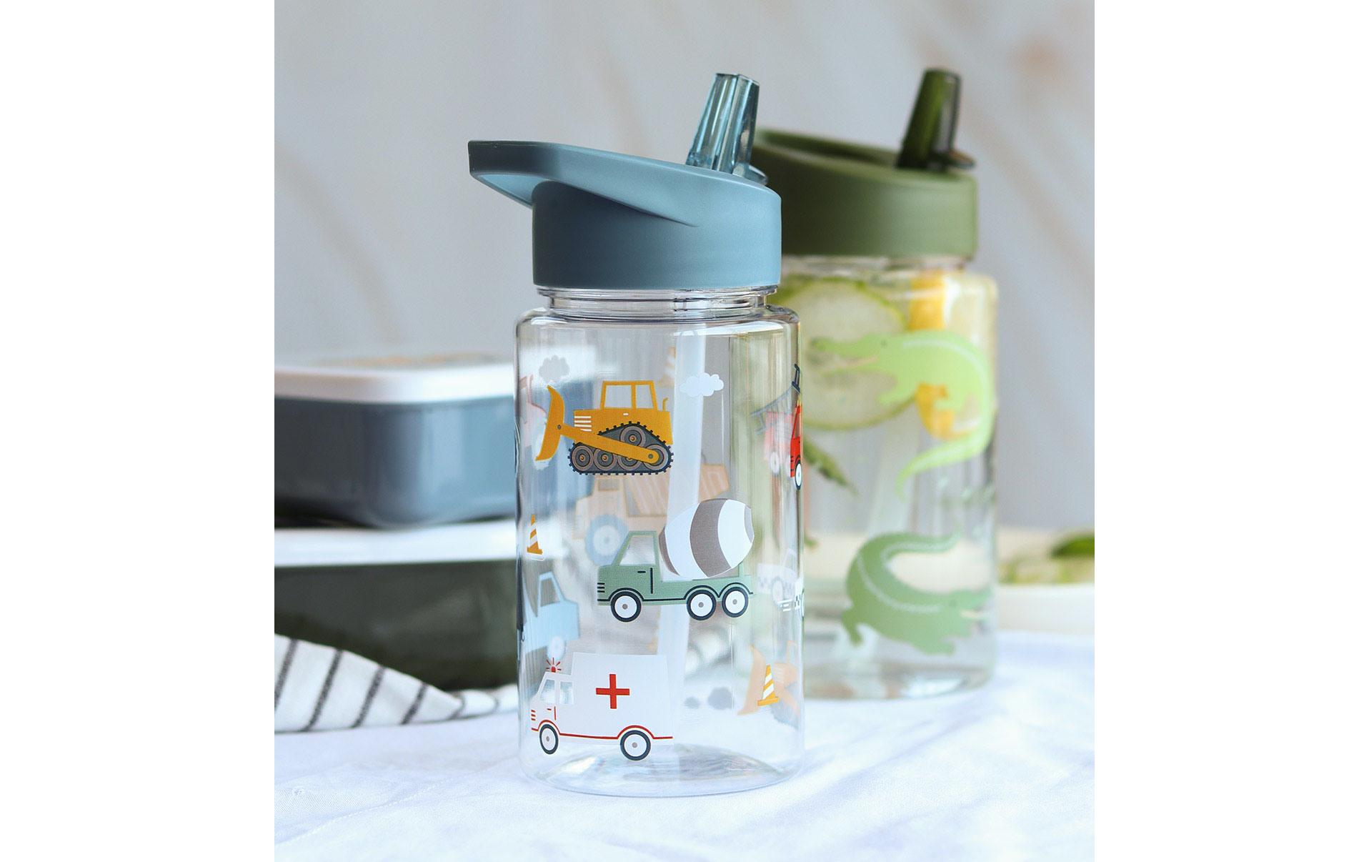 Trinkflasche Fahrzeuge 450 mlTrinkflasche mit praktischem Auslaufschutz