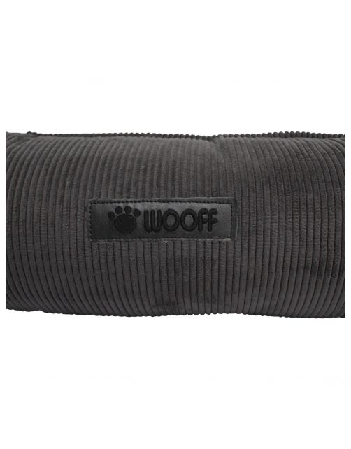 Wooff Cocoon Rib Velours Antraciet - Hondenmand