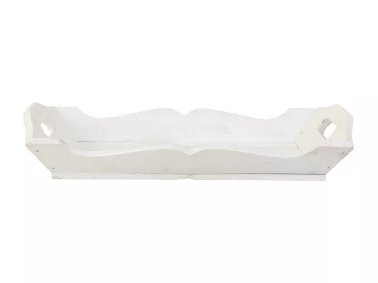 Ensemble de 2 plateaux en bois blancs