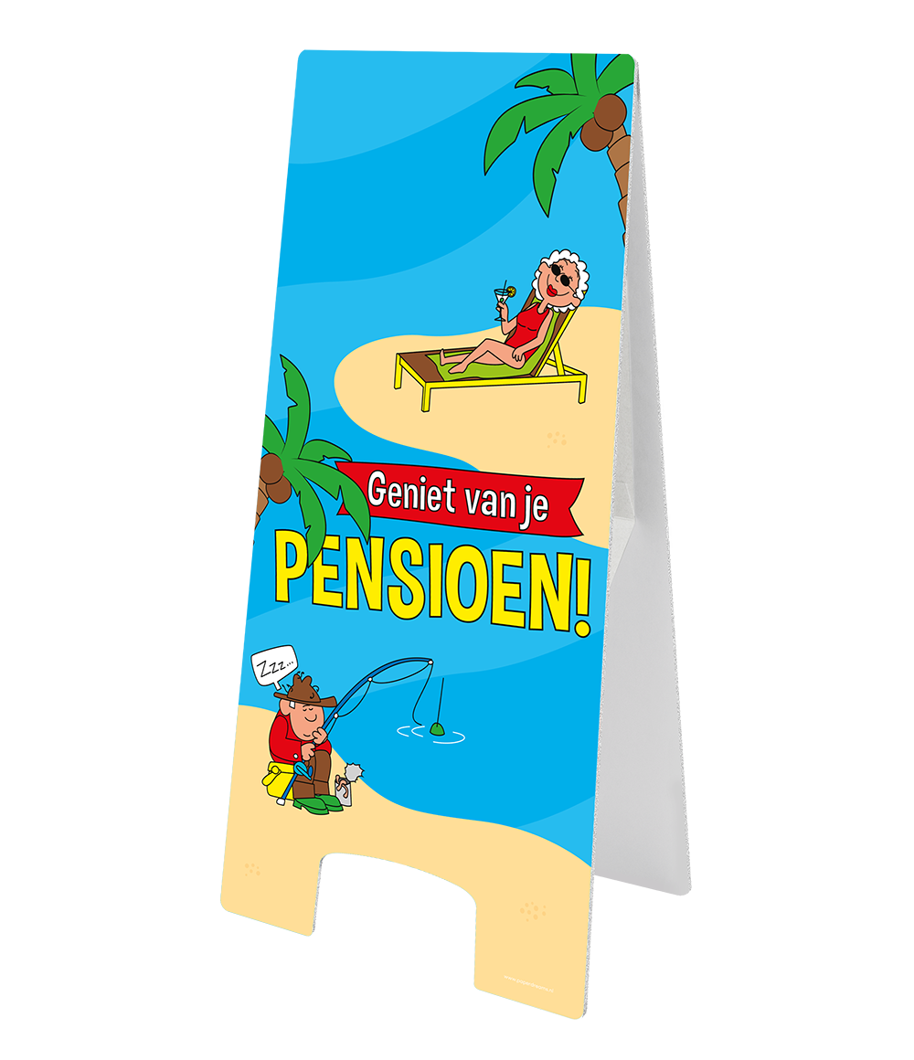 Warning Sign Pensioen Cartoon 58cm