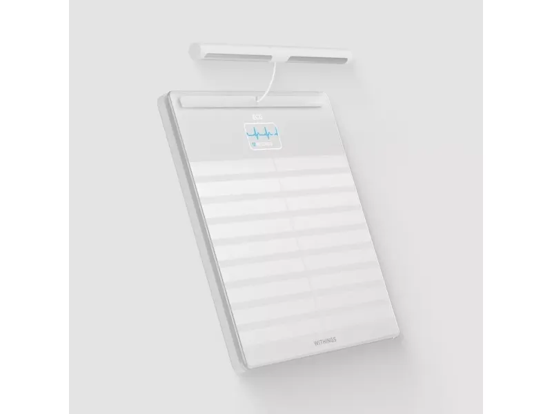 Withings Body Scan, Elektronisk personlig vægt, 200 kg, 50 g, Hvid, 5 kg, kg, lb