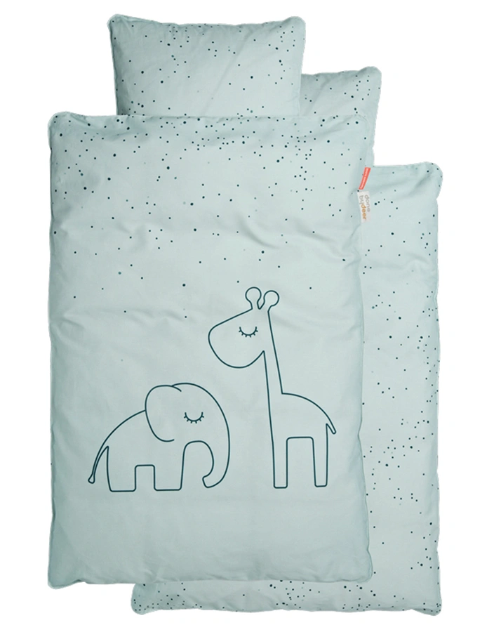 Bettwäsche-Set JUNIOR – DREAMY DOTS (100x140/40x60) in blau