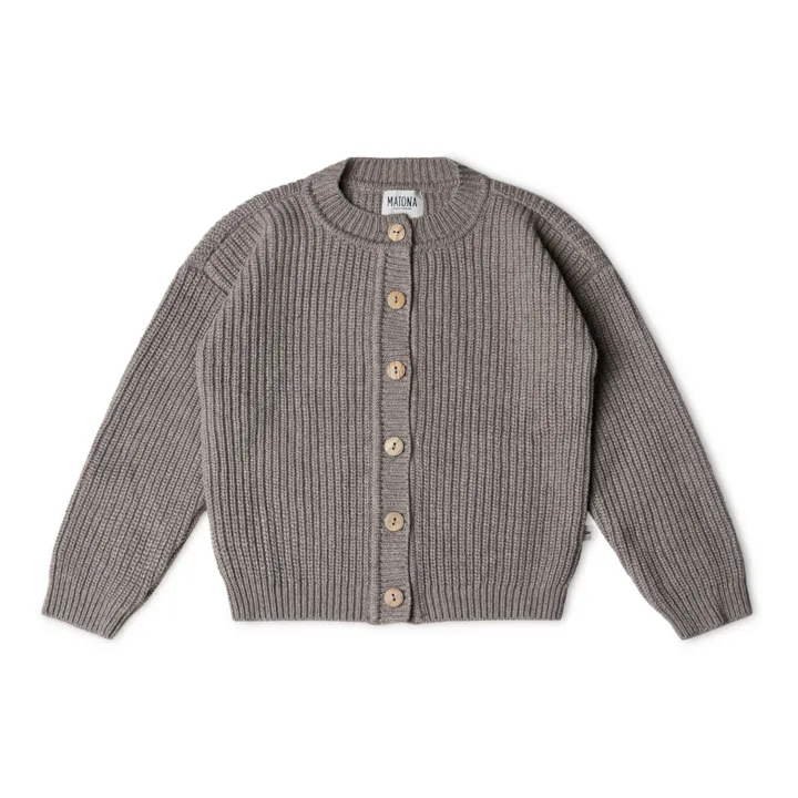 Matona Cardigan Maille Recyclée Nico | Taupe
