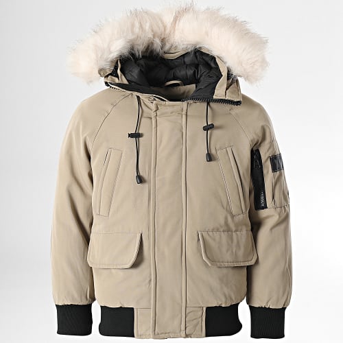 Bomber Capuche Fourrure Enfant FD901 Beige