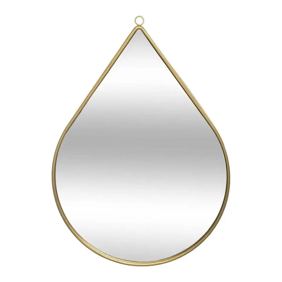 Atmosphera Spiegel - druppelvorm - goud - metaal - 29 x 21 cm