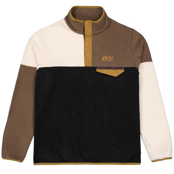 Sweat polaire PICTURE ARCCA 1/4 FLEECE BLACK VANILLA COCOA BROWN