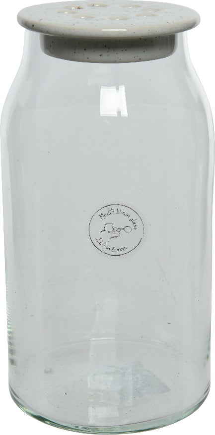 Decoris vaas wit D 11 H 20 cm