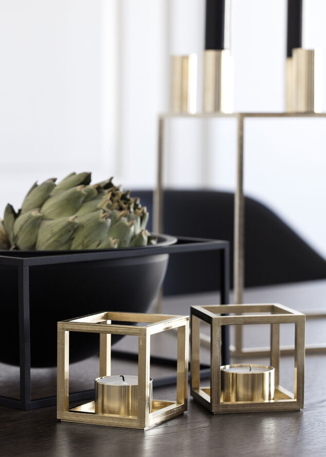 Audo Copenhagen Kubus T, Candle Holder, Gold Plated Brass