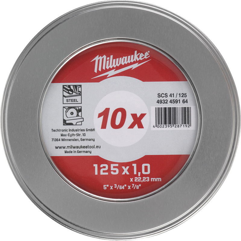 Milwaukee slijpschijf Pro + INOX 125x1x22.2mm