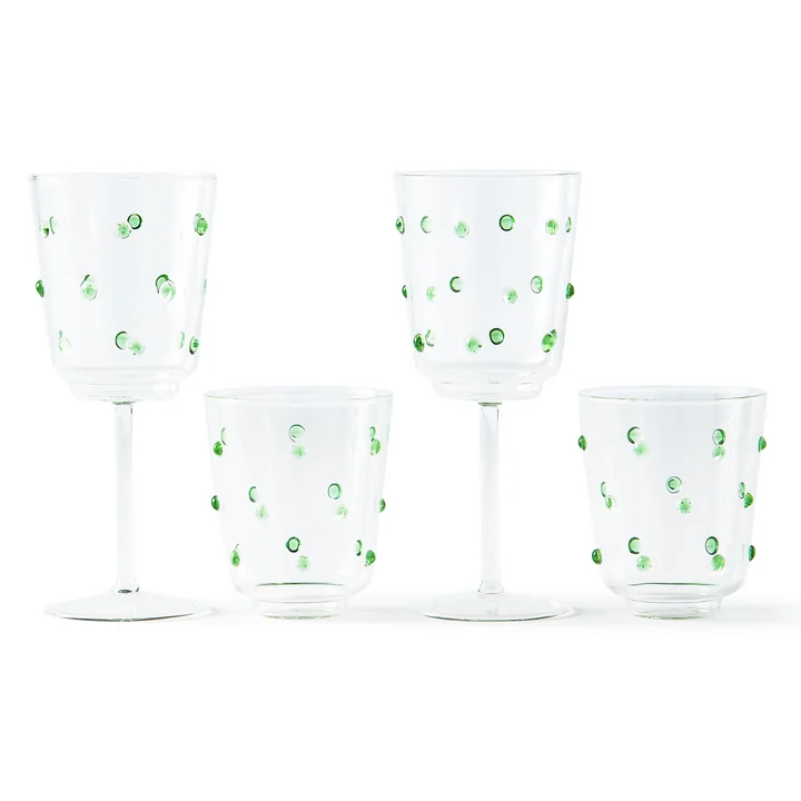 Pols Potten - Nob Weinglas, H 20 cm, gelb (2er-Set)