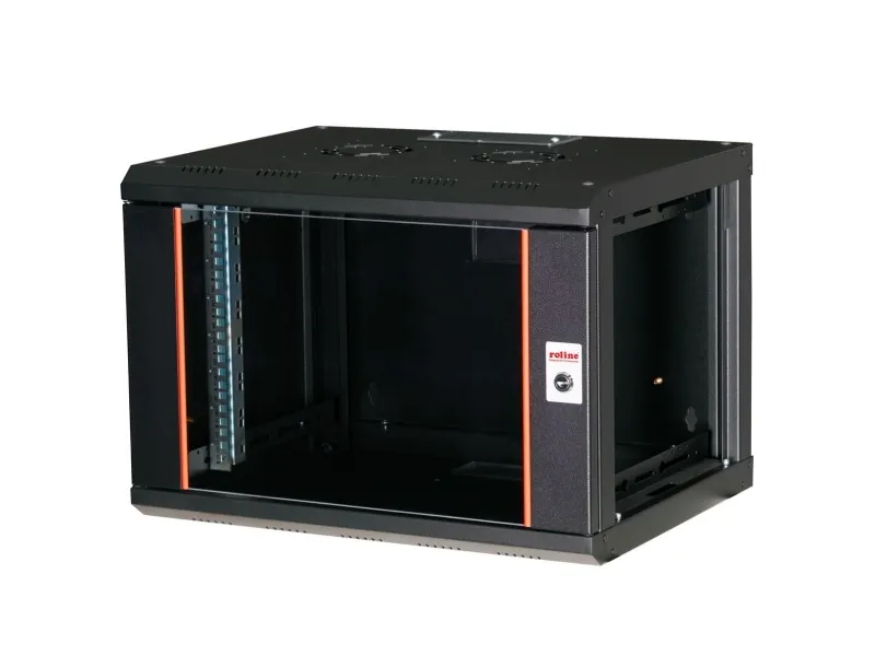 ROLINE 26.21.0170, Vægmonteret stativ, 7U, Nøglelås, Rack skinner, 14,5 kg, Sort