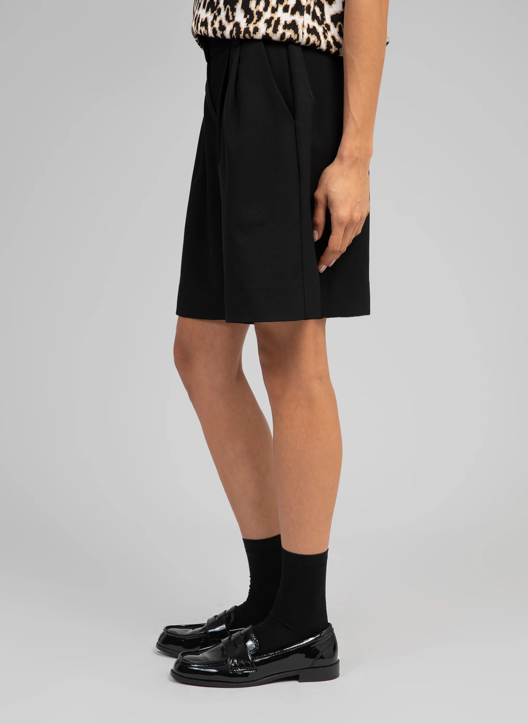 PALIO - Bermuda taille haute | Noir