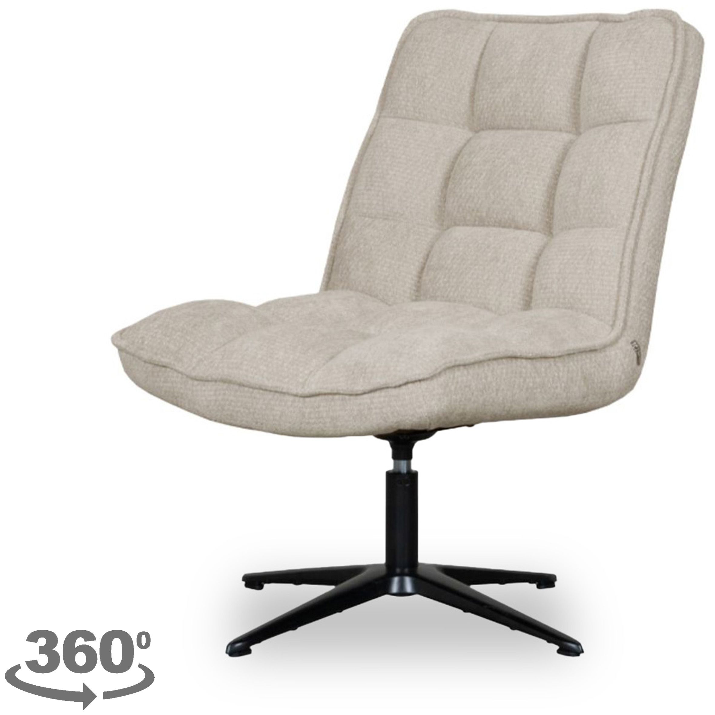 Draaifauteuil Clay WU-65.007 Vince B63 x D74 x H91 cm