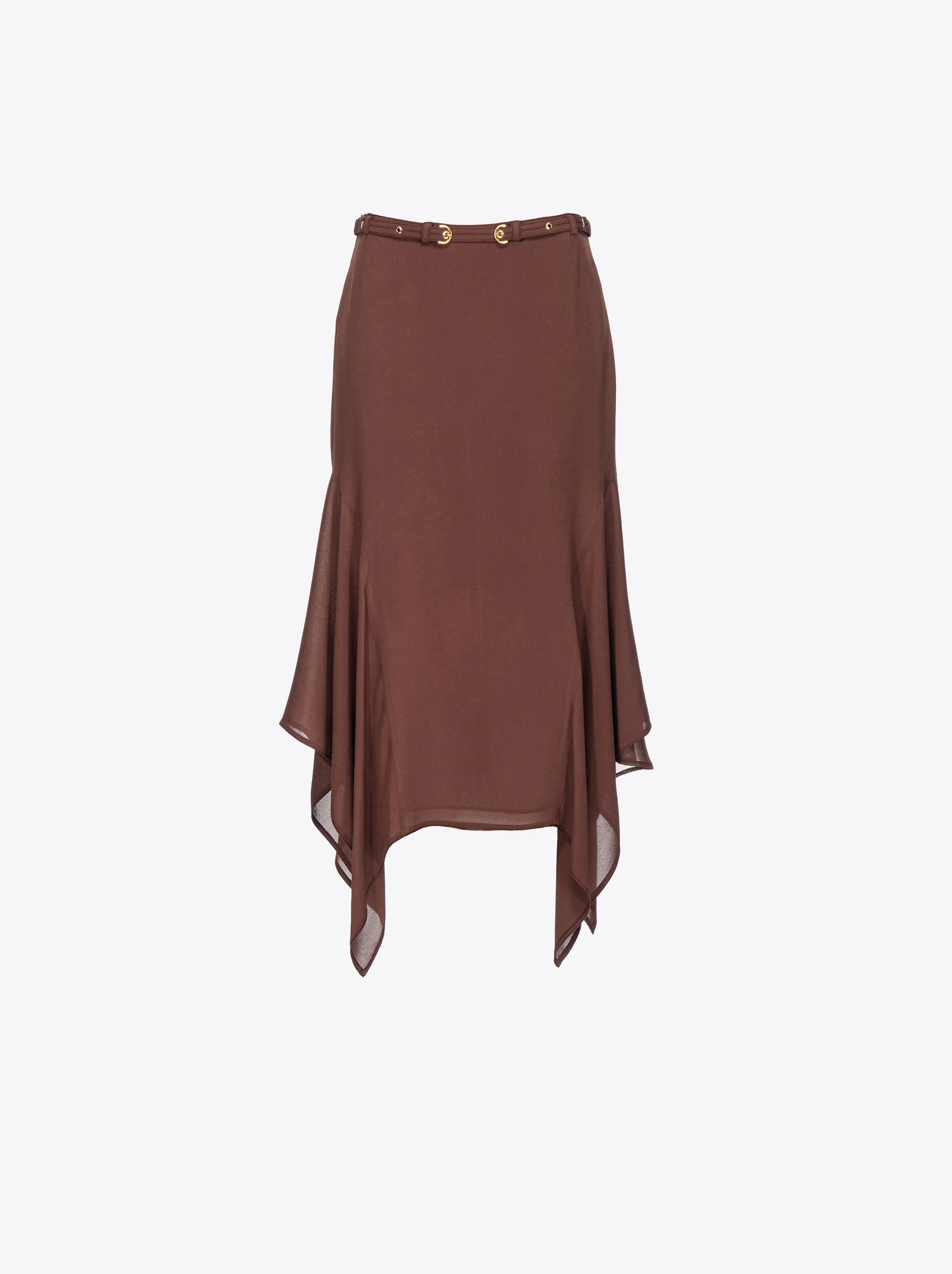 Jupe fluide à sangle | Marron