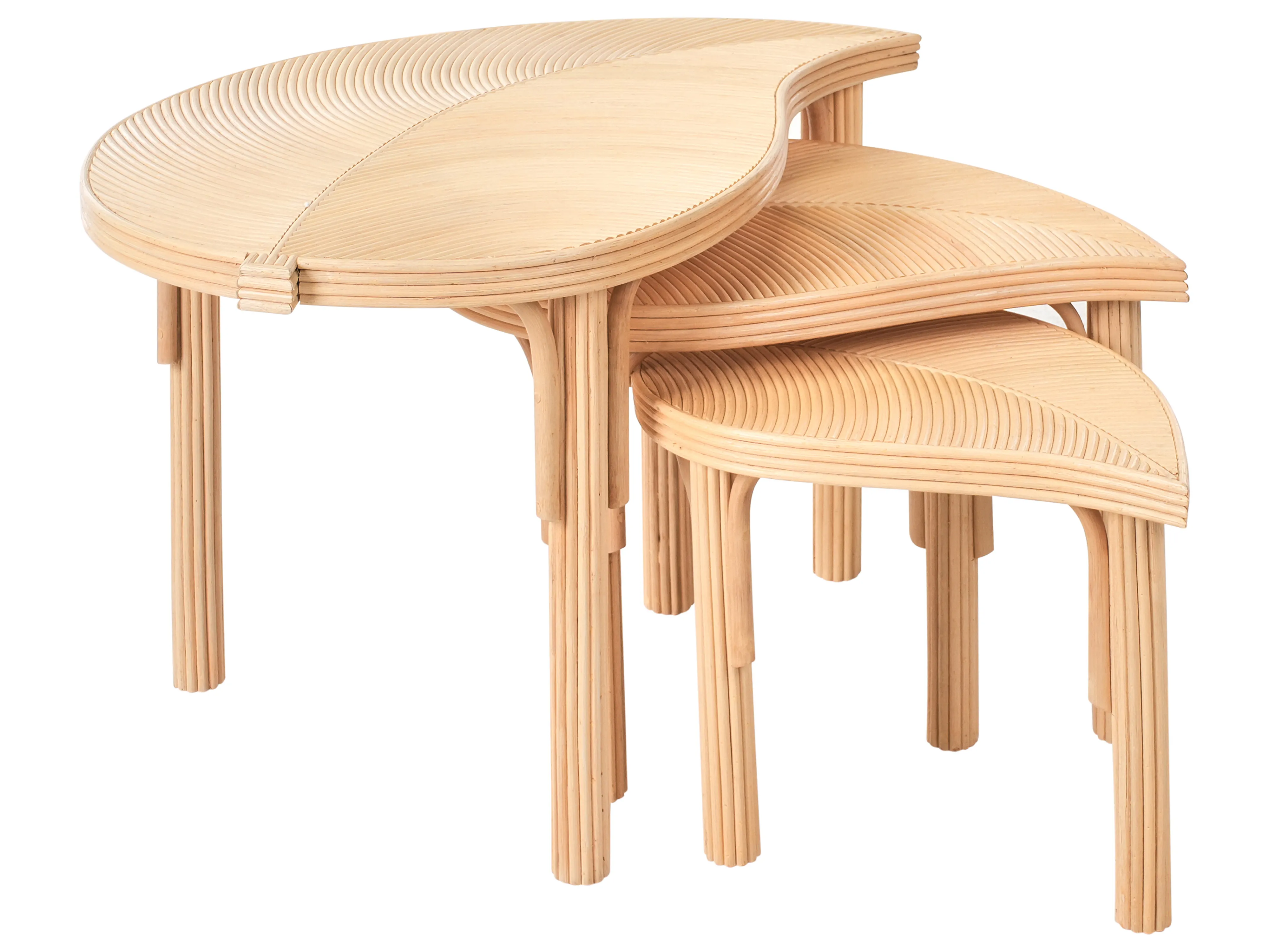 Set van 3 salontafels PARALIA Rotan Natuurlijk