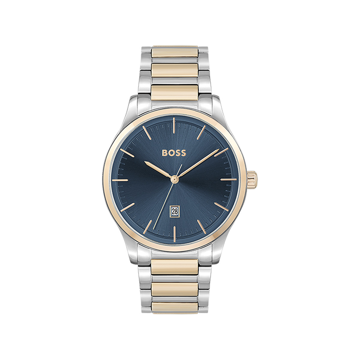 Montre BOSS Reason homme bracelet acier bicolore doré rose