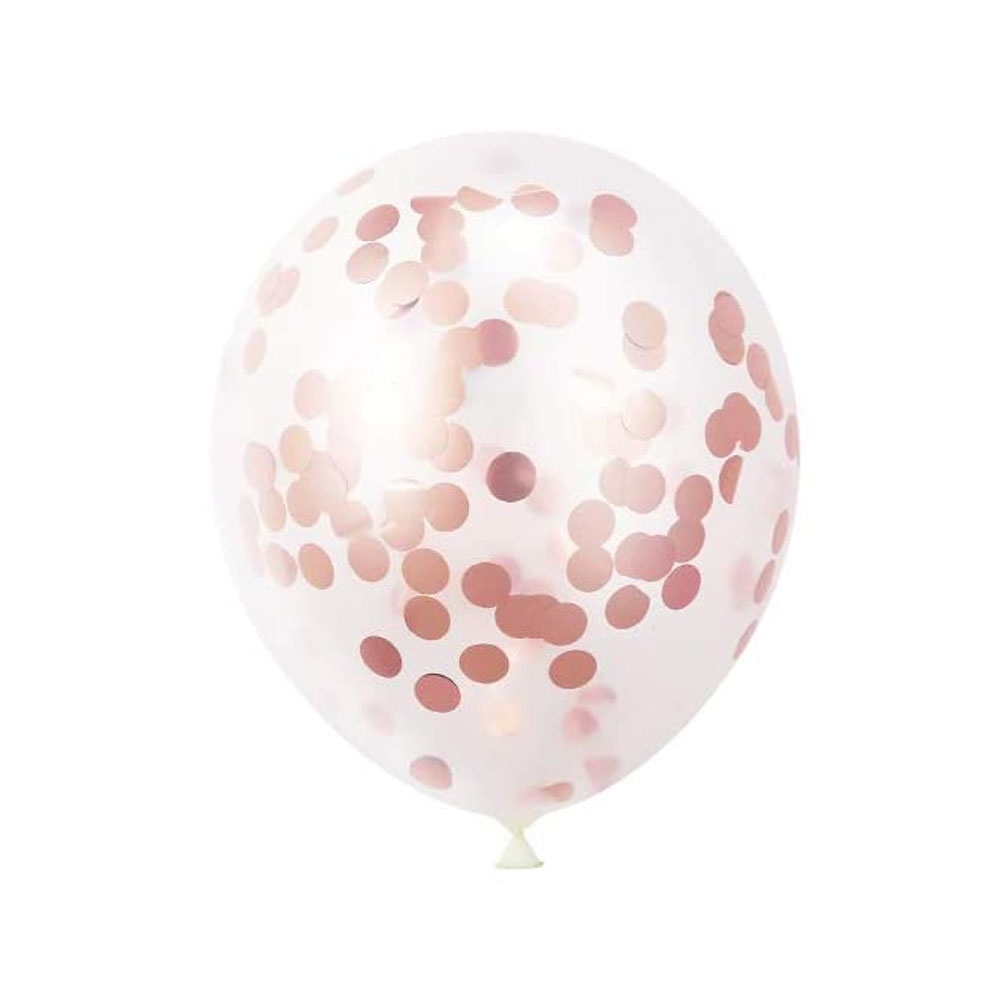 (53-tlg. Set) Party Ballons Latex- und Folienballons mit Konfetti   Ballon Girlande - Roségold