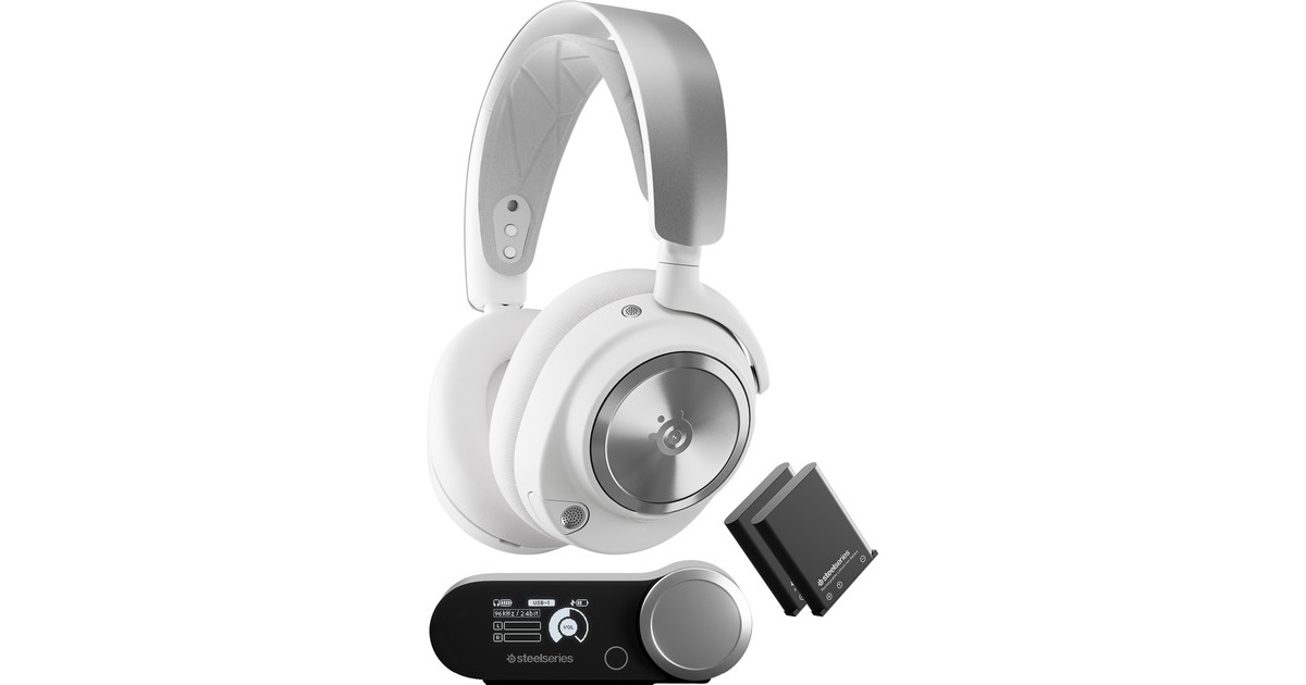 SteelSeriesArctis Nova Pro Wireless X over-ear gaming headset  (Wit, Pc, PlayStation 4, PlayStation 5, Xbox One, Xbox Series X|S, Nintendo Switch)