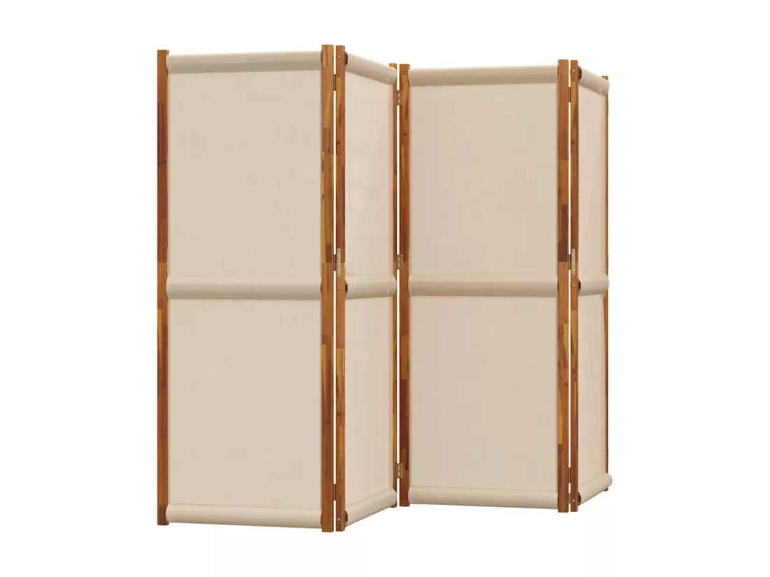 Cloison de séparation 4 panneaux taupe 280x180 cm