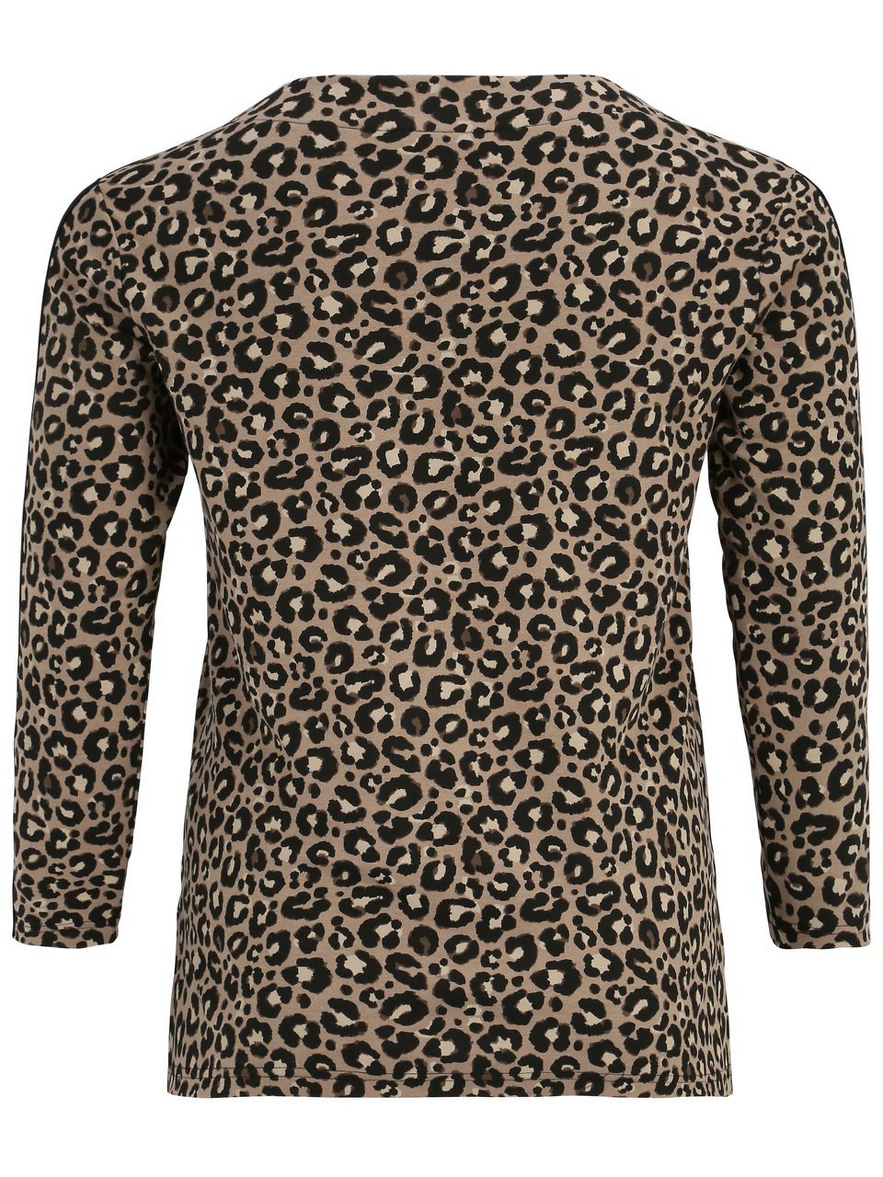 Rundhals-Sweatshirt mit Leo-Print