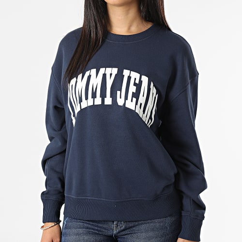 Sweat Crewneck Femme Relaxed College 2714 Bleu Marine