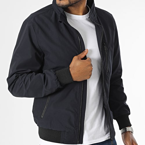 Veste Zippée Capuche Super Slim Fit Bleu Marine