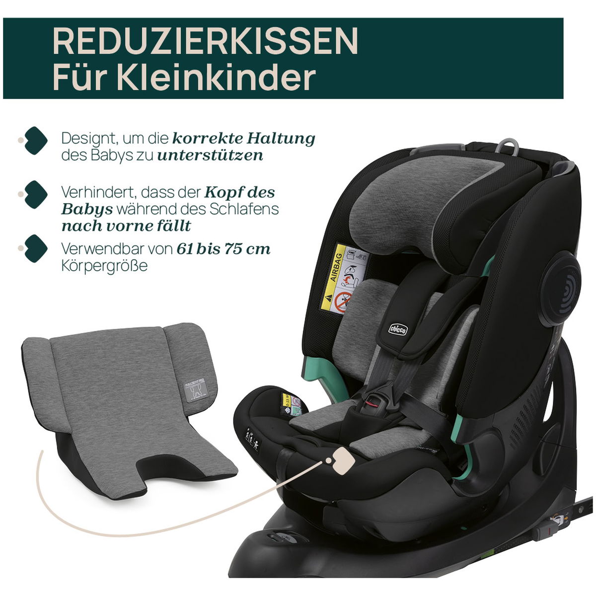 ChiccoChicco   FullSeat 360 i-Size ohne Basis black satin