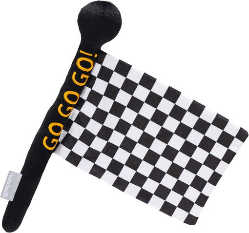 Beeztees hondenspeelgoed Formule 1 finish vlag zwart / wit 36 x 28 x 4 cm
