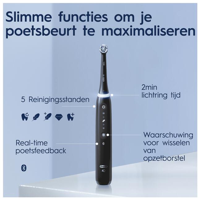 Oral-B iO 5 Zwart & Wit 2 Elektrische Tandenborstels By Braun