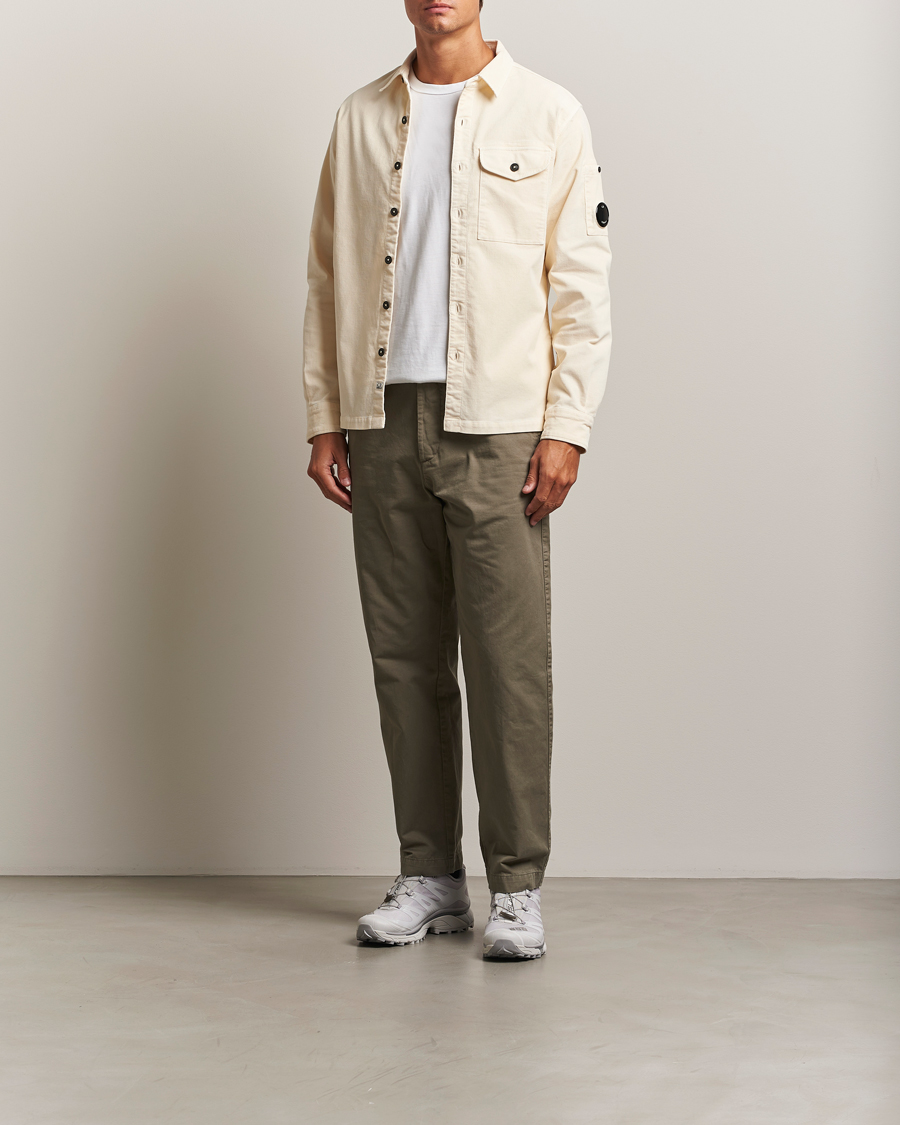 C.P. Company Corduroy Lens Overshirt White