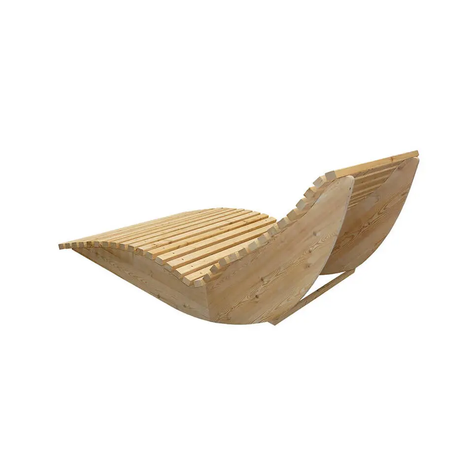 HOME DELUXE Wave houten ligstoel WOLGA - 120 cm