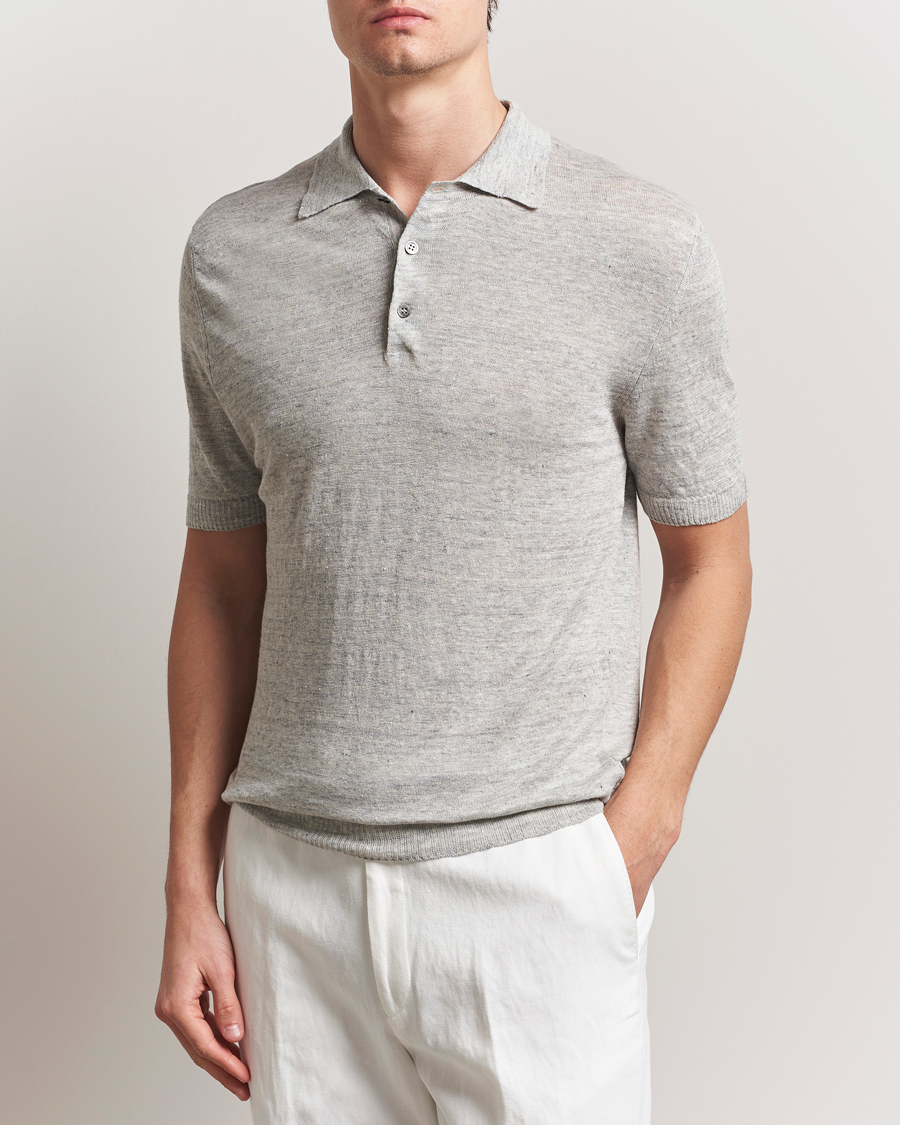 Morgano Linen Polo Grey