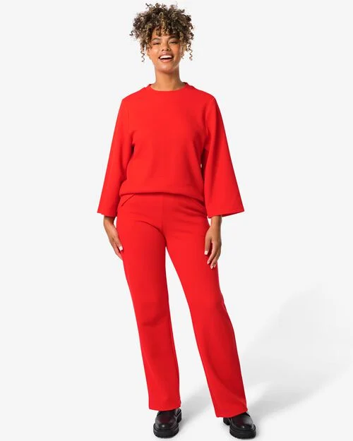 pantalon femme Kacey structuré rouge