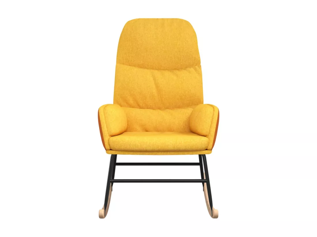 Chaise à bascule Jaune moutarde Tissu