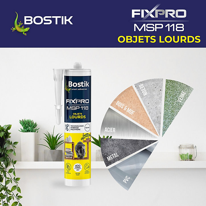 Mastic de fixation objets lourds Bostik 290 ml