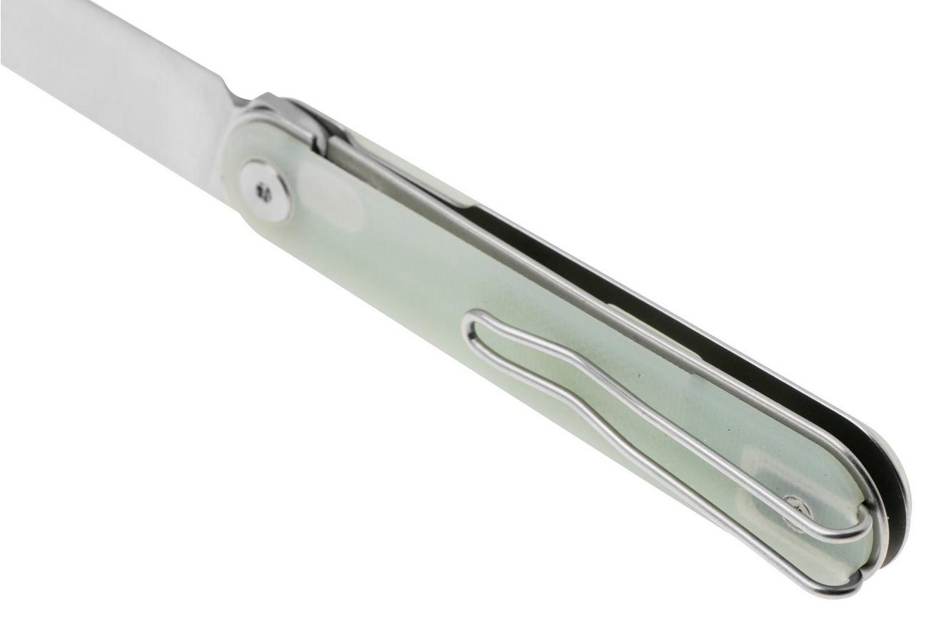 Real Steel Iris Front Flipper 8061BN Satin 12C27, Natural G10, zakmes