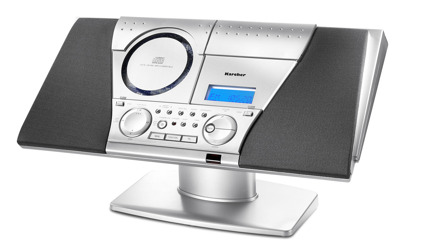Design-Musikanlage mit beleuchtetem Multifunktionsdisplay