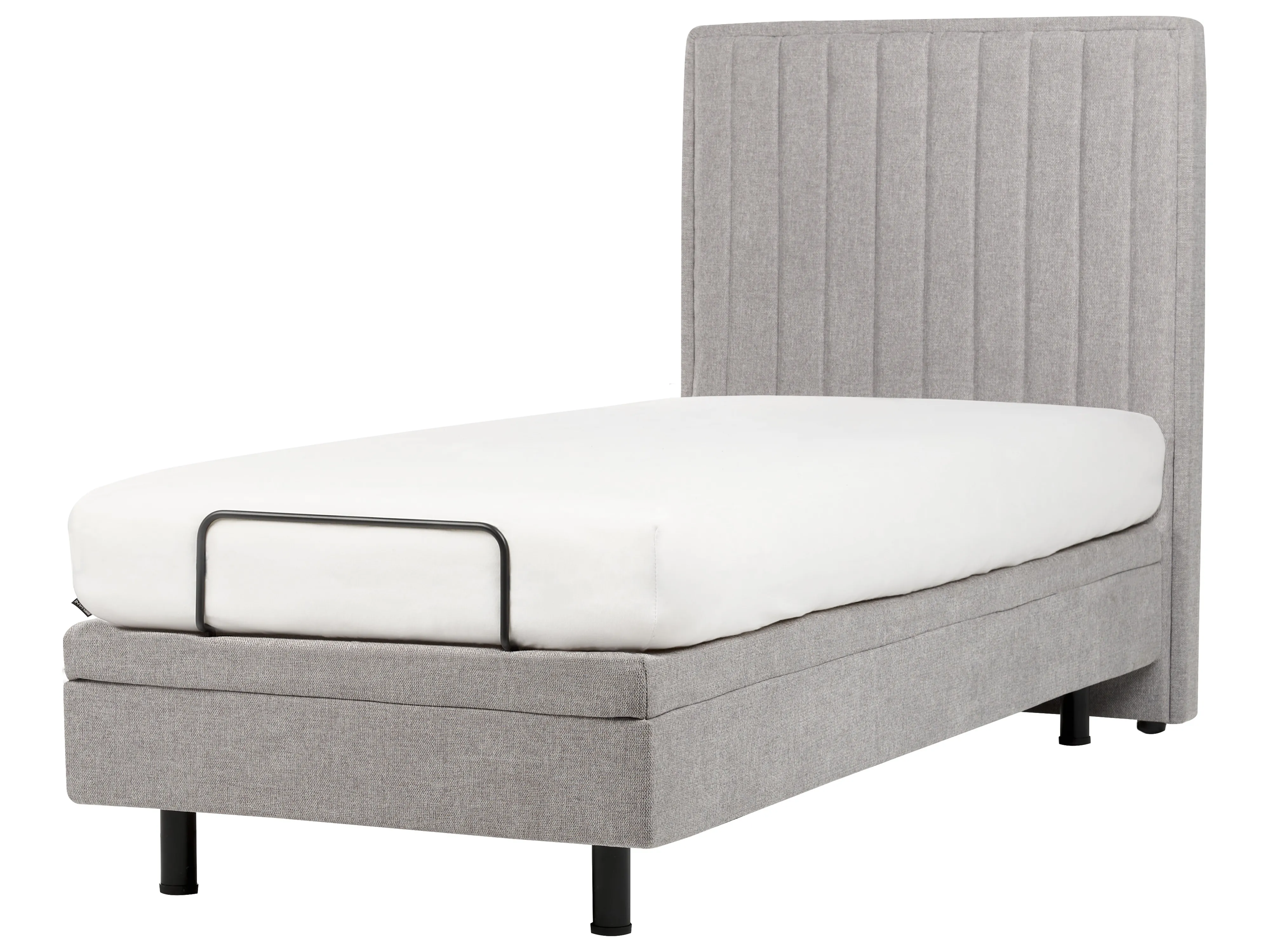 Verstelbaar bed Stof CASTELLAN 90 x 200 cm Lichtgrijs