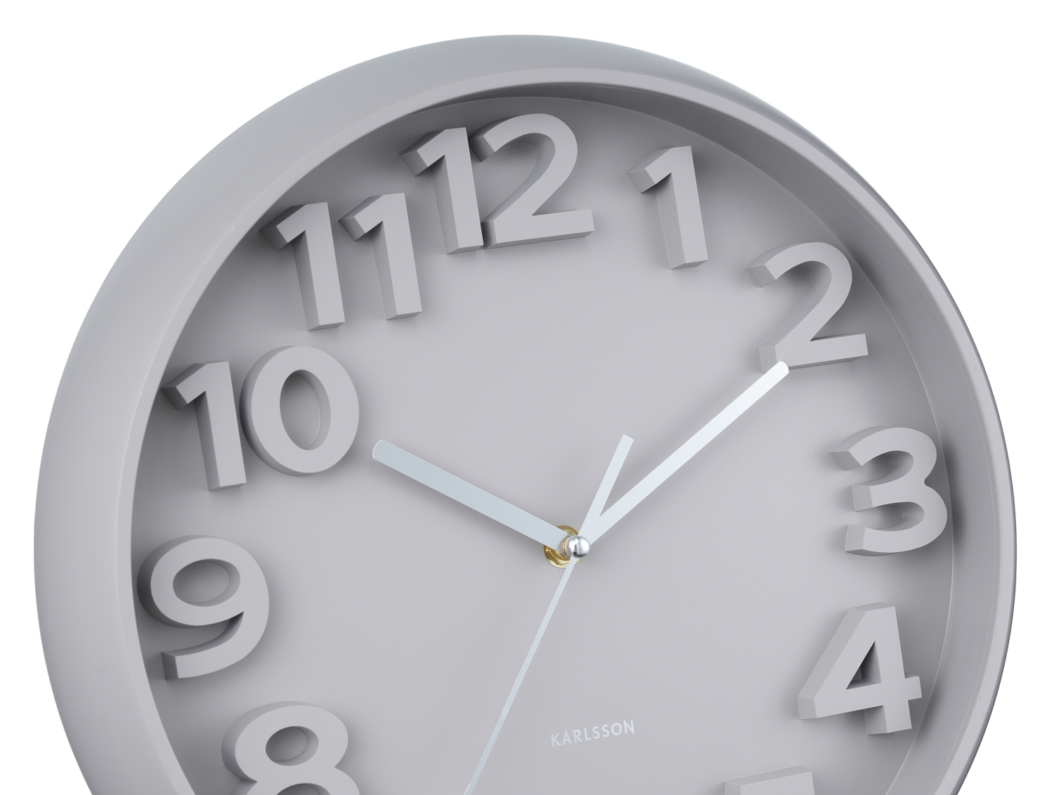 Wandklok Elevated Classic Numbers - Warmgrijs