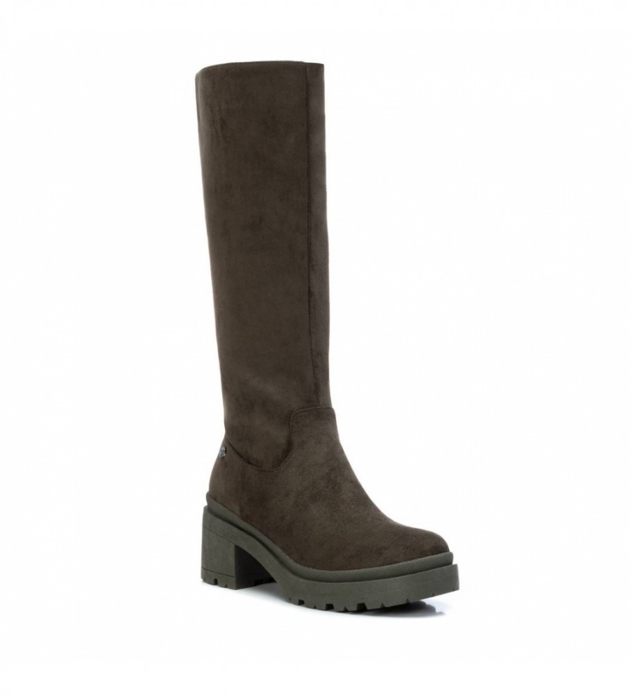 Botas Xti 140579 verdes - Altura do salto: 6 cm -