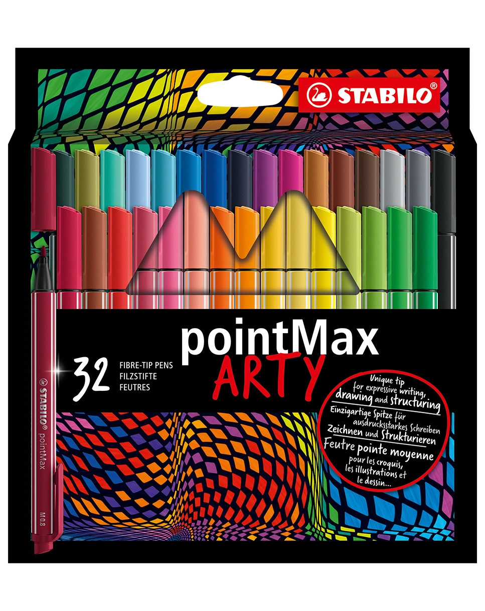 Filzstift STABILO® pointMax ARTY mit 32 Farben
