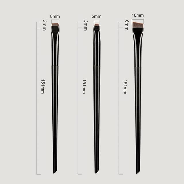 3stk Makeup Børster Øjenskygge Eyeliner Øjenbrynsmakeup