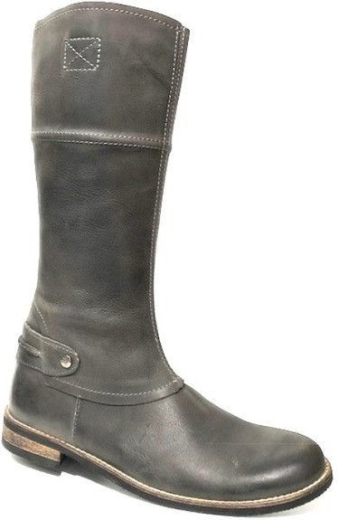 Twins - 31655 - Knielaarzen - Zwart - Waxed Nubuckleer