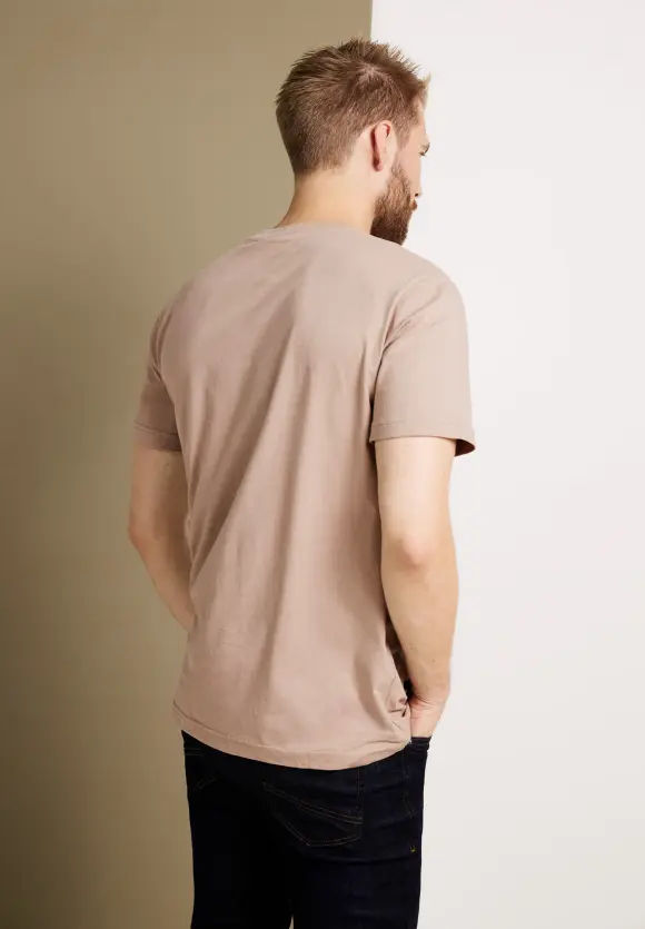 T-Shirt mit gummiertem Print - dull sand
